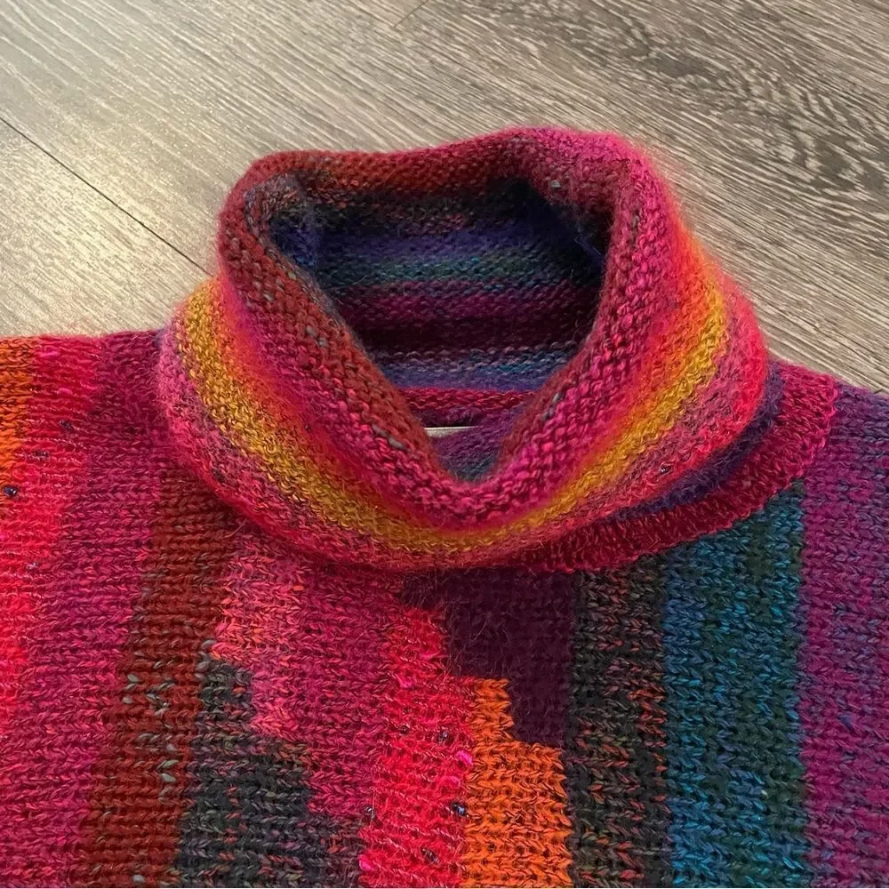 Mariea Kim vintage turtleneck colorful sweater